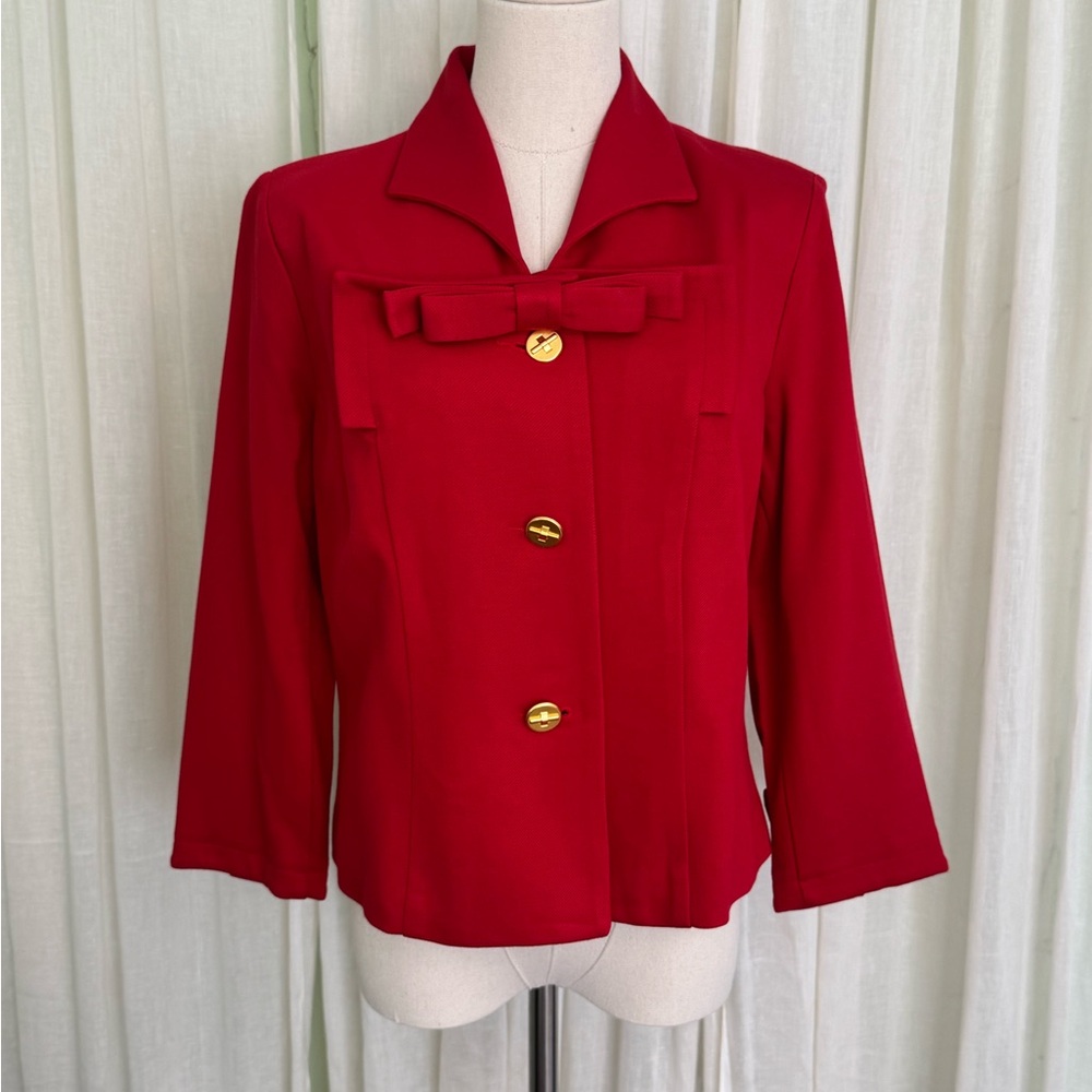 CAbi l #3035 Beau Jacket. NWT. Red Blazer with Gold Buttons
